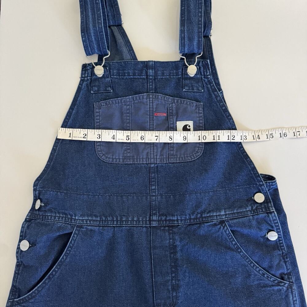 Carhartt Work In Progress WiP Women’s XS Alma Blue Bib Overalls Straight Leg EUC - Picture 12 of 13